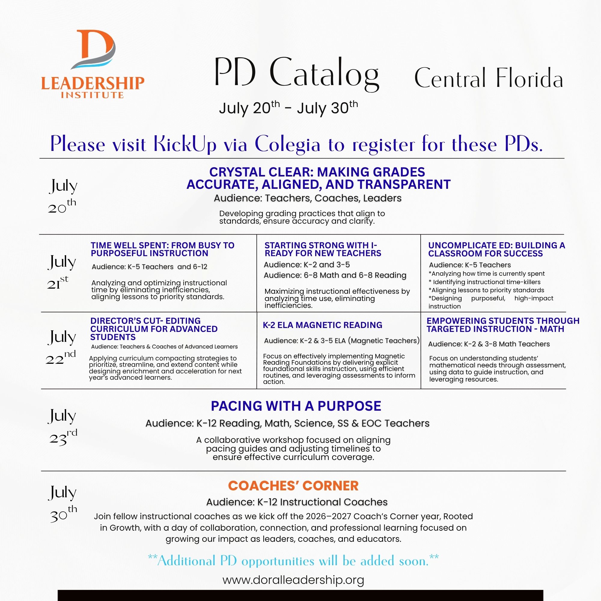 PD Catalog in Central Florida